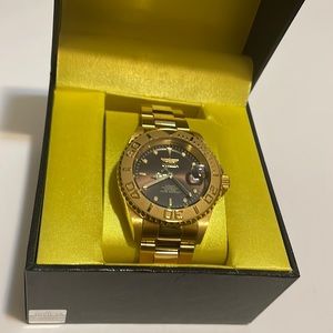 Invicta Men's 15847 Pro Diver Automatic Brown Dial Gold Steel Bracelet Watch